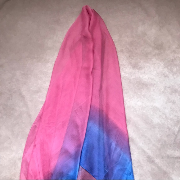 NWOT Coveri Collection Italy Large Semi Sheer Scarf Wrap Sarong Gorgeous Purple - Picture 5 of 7